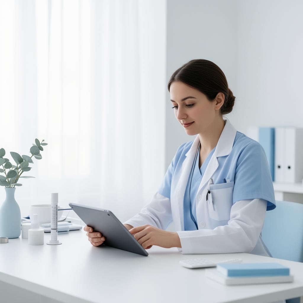 Infirmière libérale IDEL gérant une ordonnance infirmière à domicile